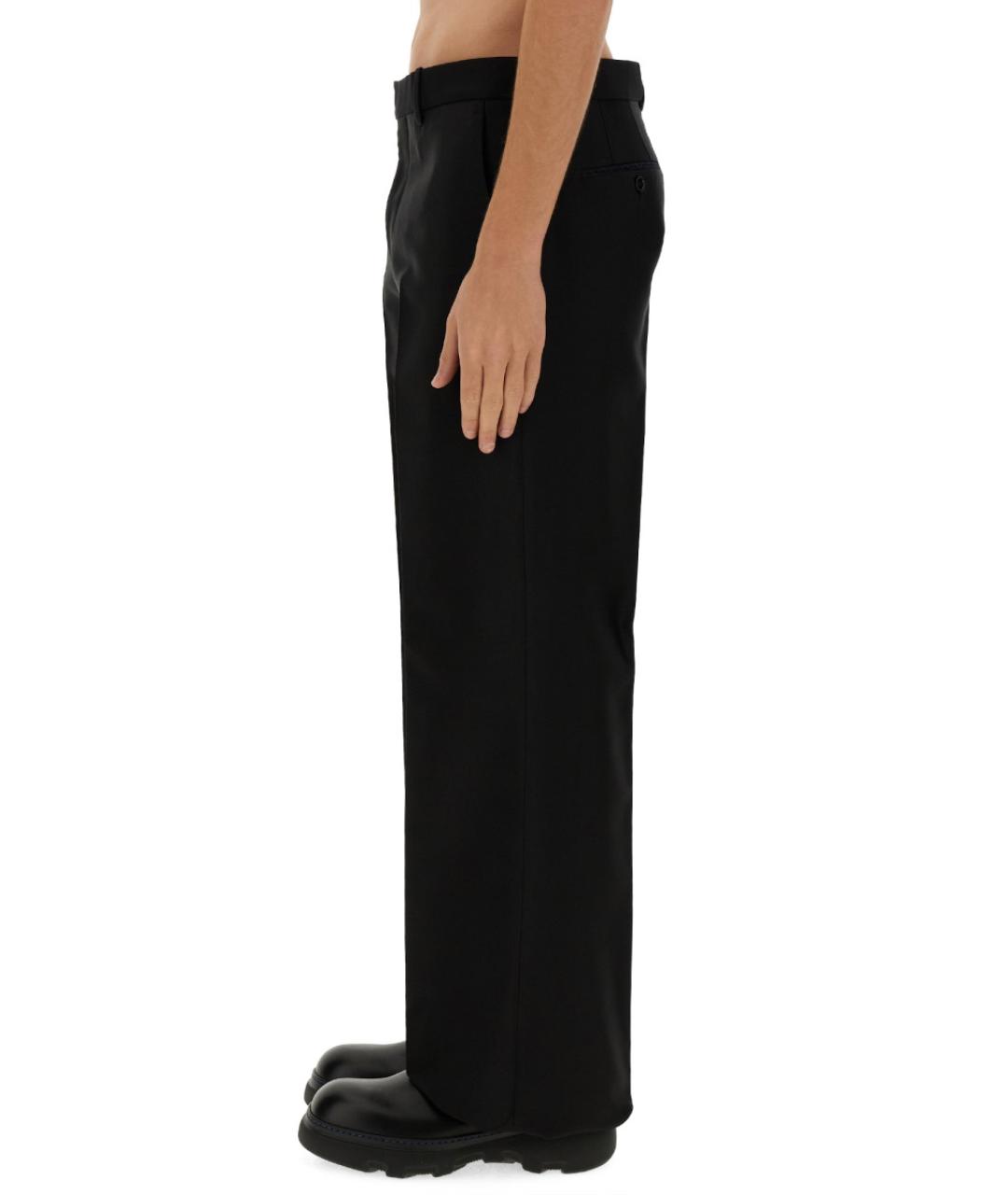 BURBERRY Черные шерстяные повседневные брюки, фото 5