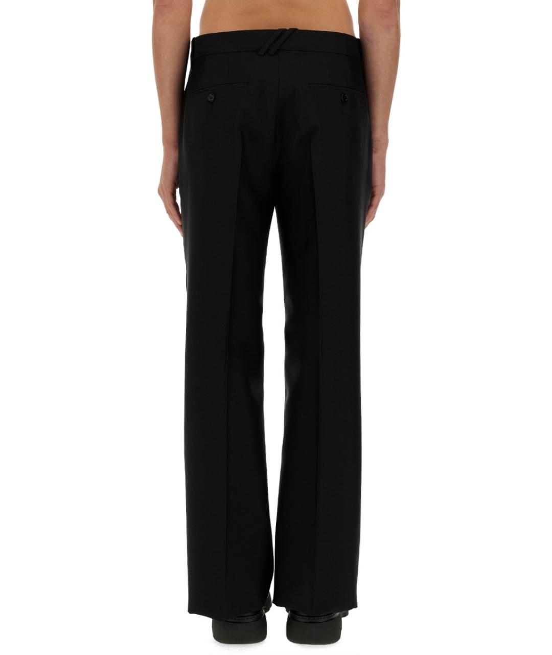 BURBERRY Черные шерстяные повседневные брюки, фото 4