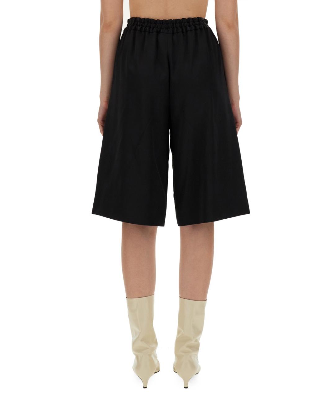 JIL SANDER Черные вискозные шорты, фото 4