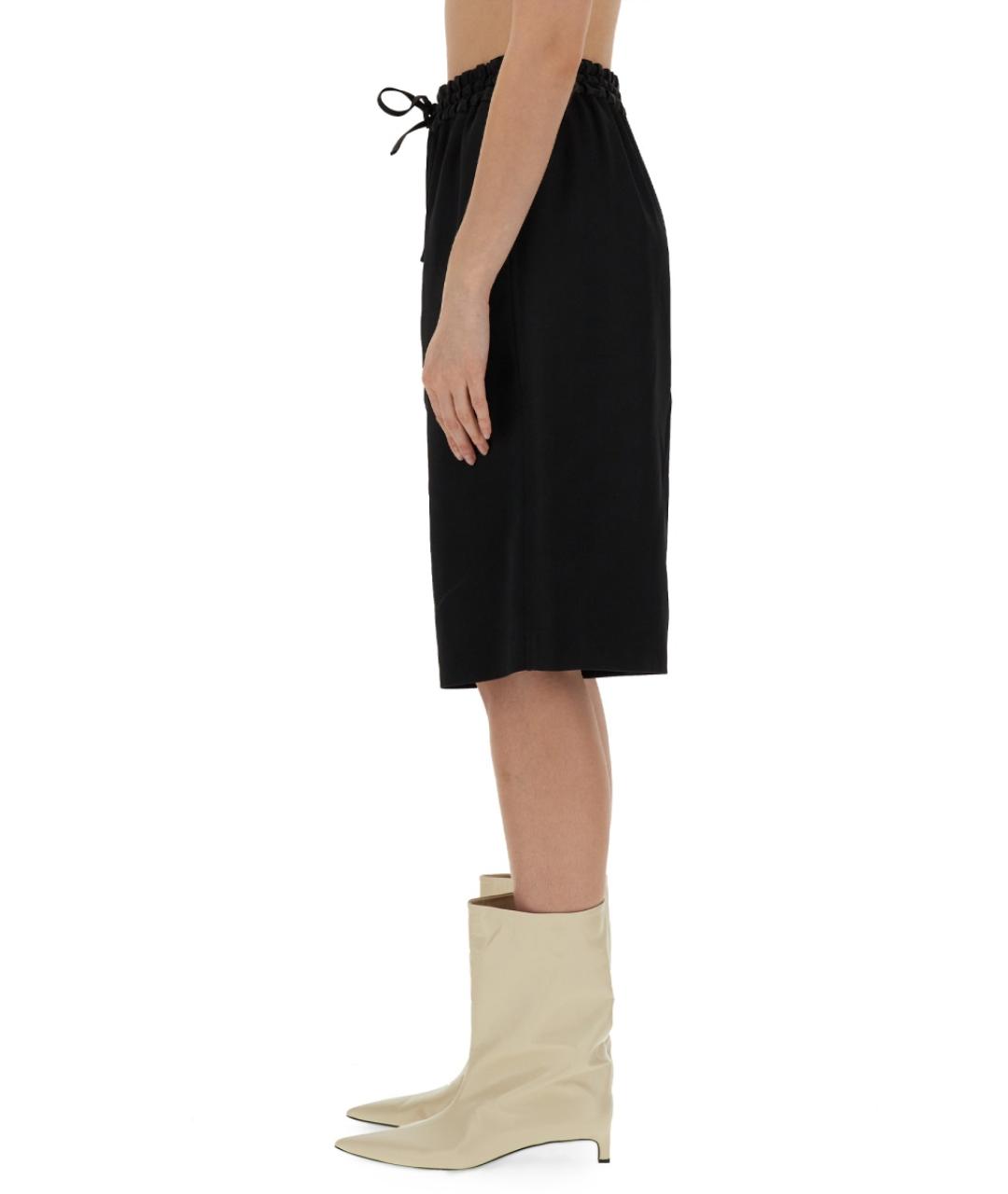JIL SANDER Черные вискозные шорты, фото 3