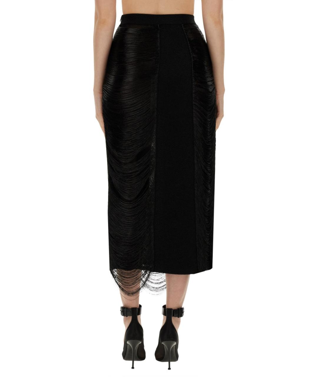 ALEXANDER MCQUEEN Черная юбка миди, фото 4