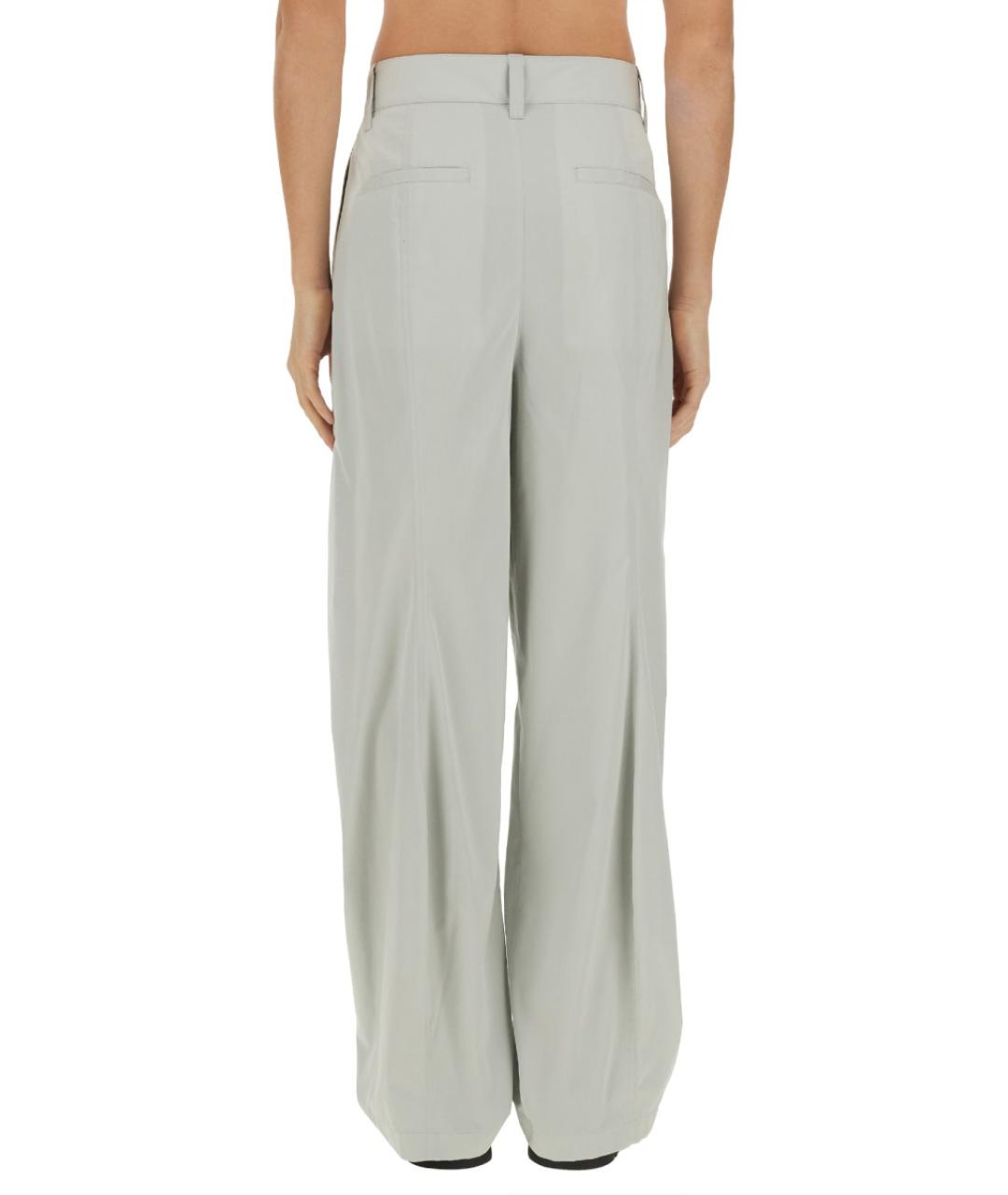 BOTTEGA VENETA Серые хлопковые повседневные брюки, фото 4