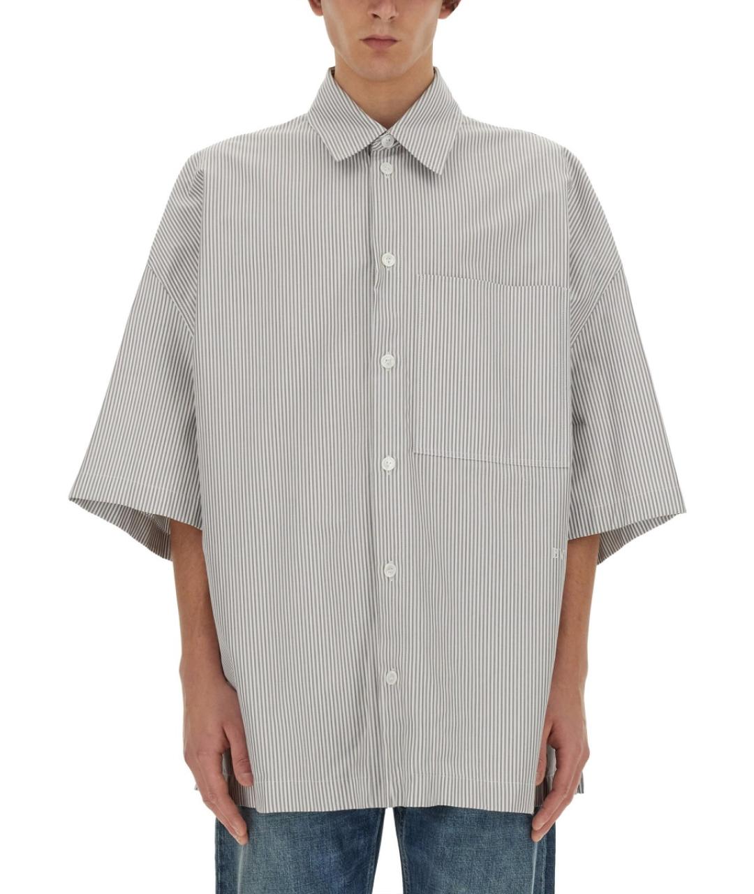 BOTTEGA VENETA Серая хлопковая кэжуал рубашка, фото 5