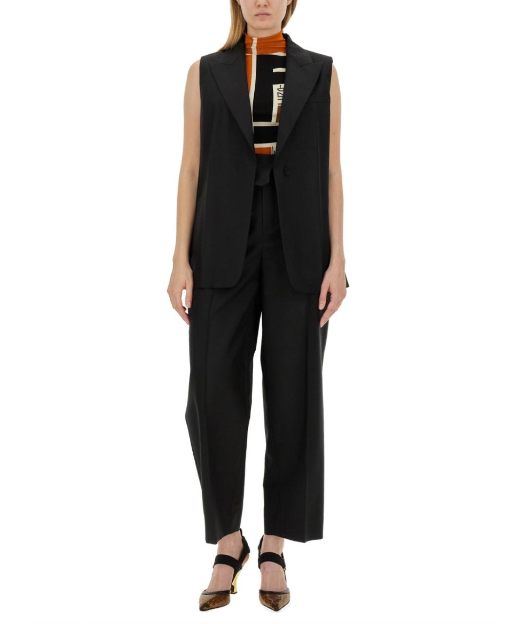 FENDI Черный атласный жилет, фото 2