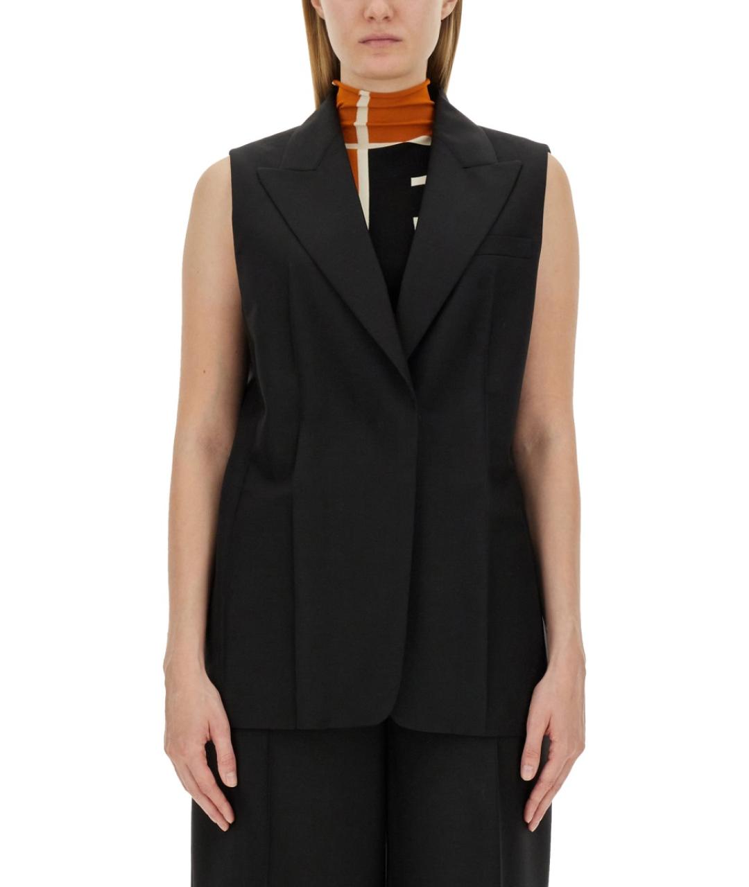 FENDI Черный атласный жилет, фото 5