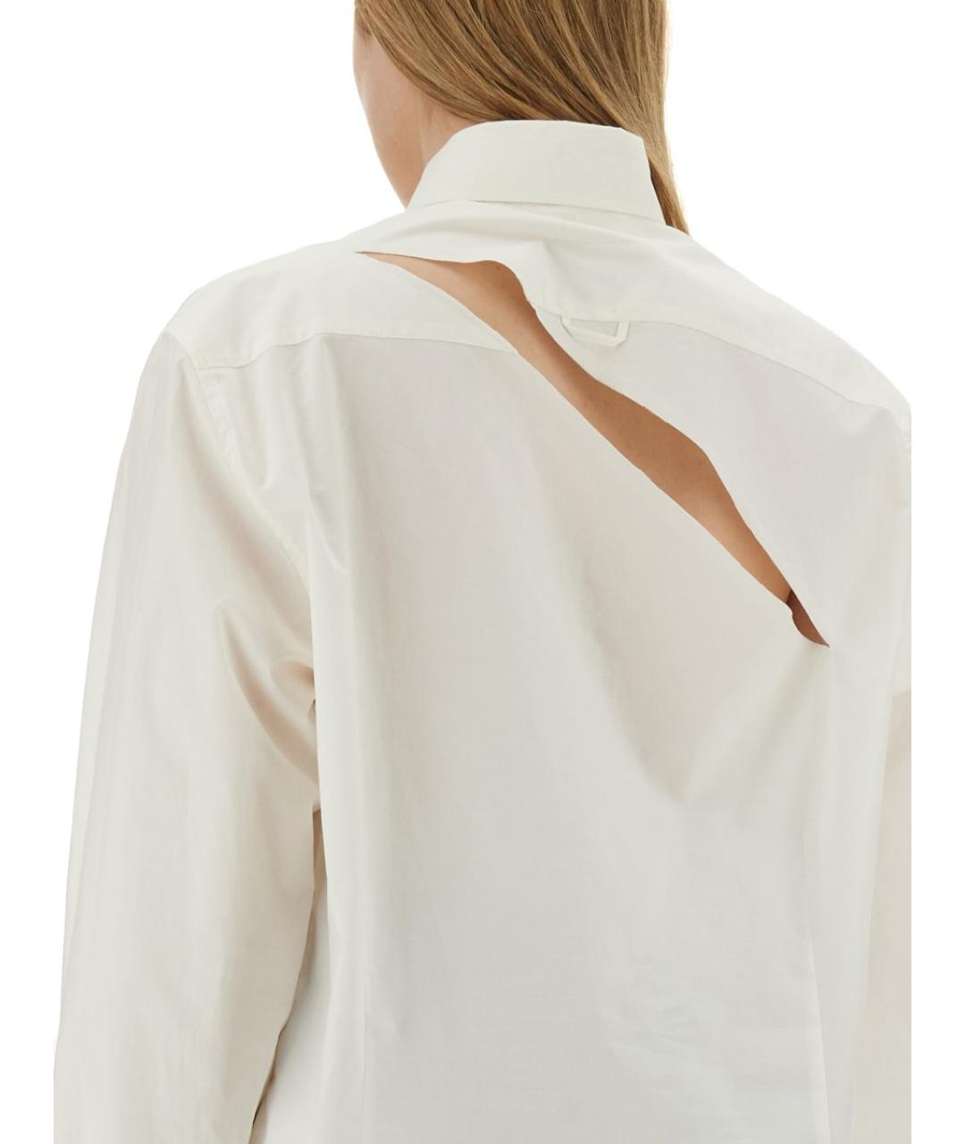 MM6 MAISON MARGIELA Белая хлопковая рубашка, фото 5