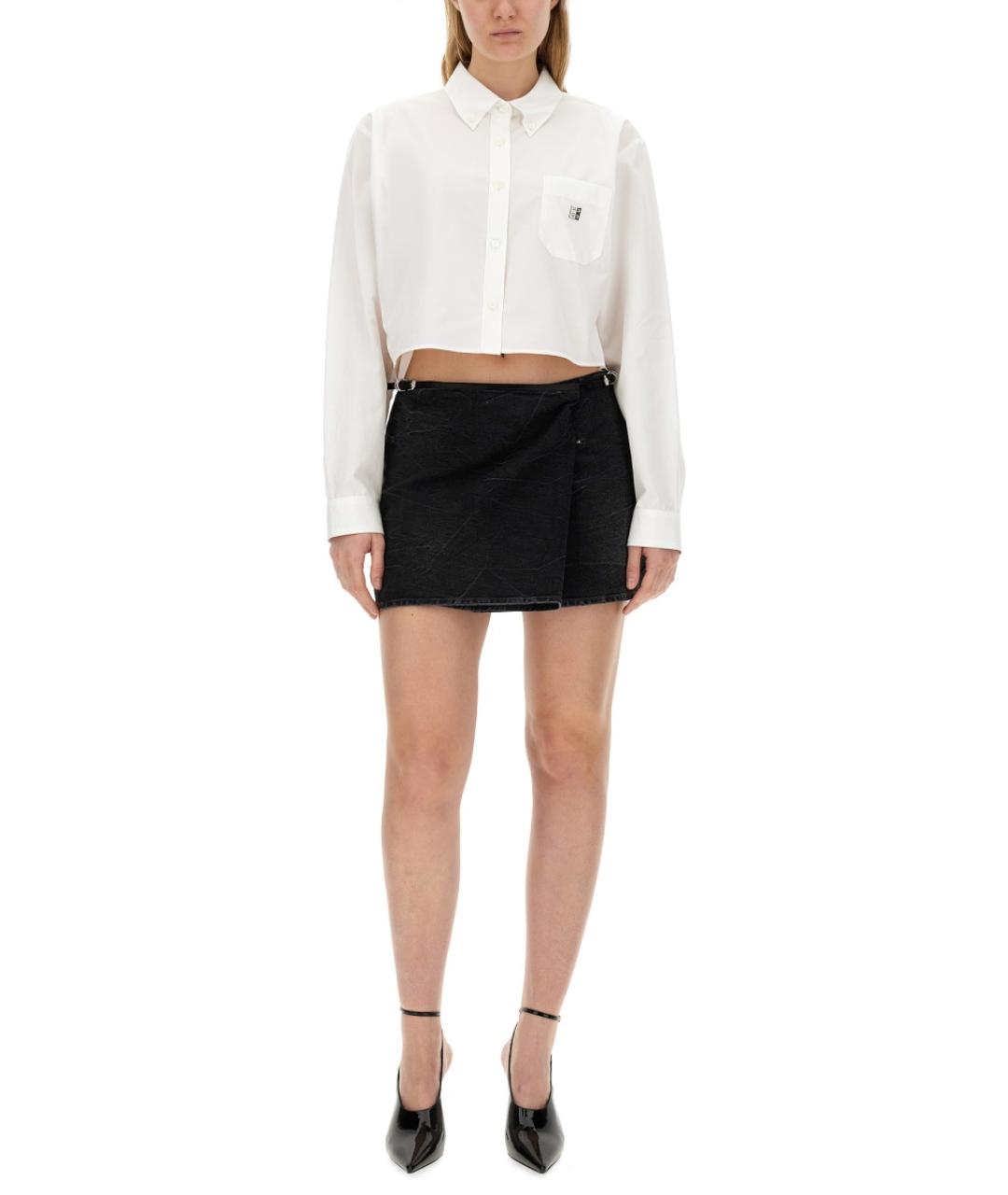 GIVENCHY Черная хлопковая юбка мини, фото 2
