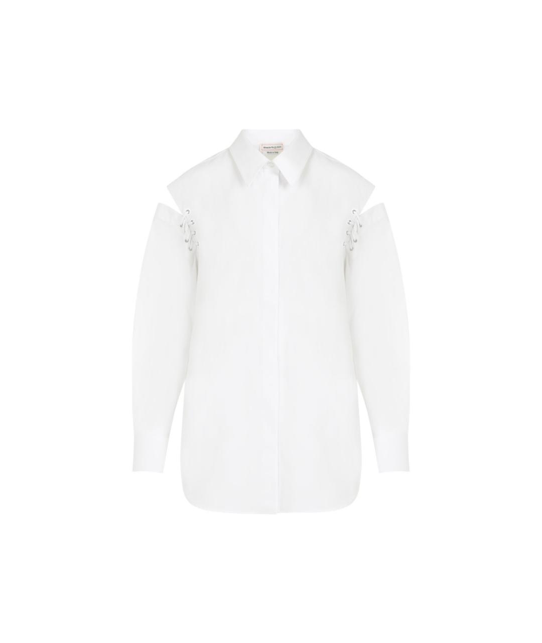 ALEXANDER MCQUEEN Белая хлопковая рубашка, фото 1
