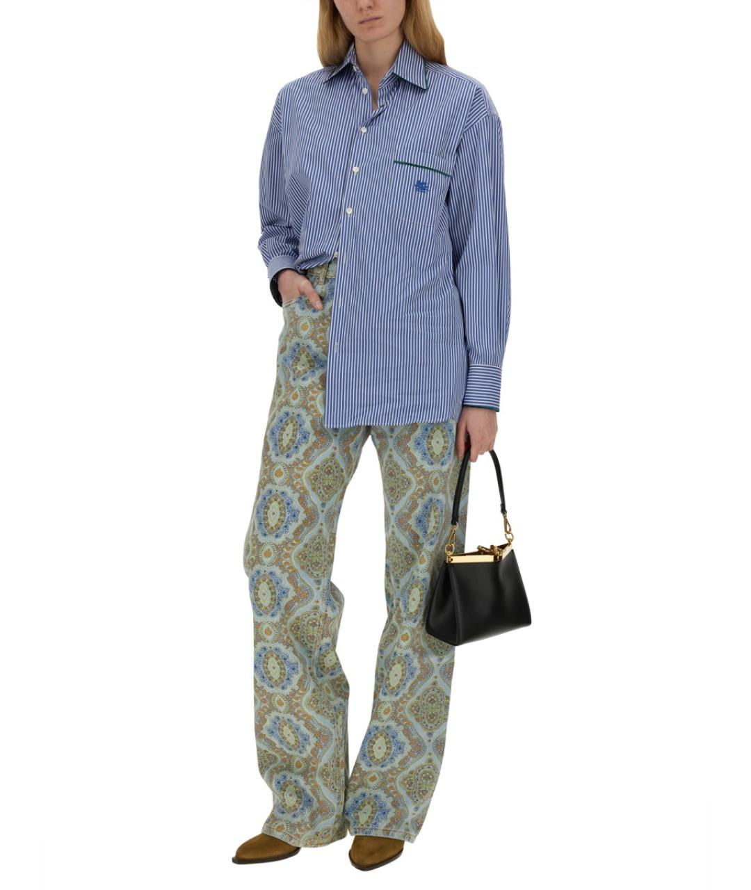 ETRO Мульти хлопковые прямые джинсы, фото 3