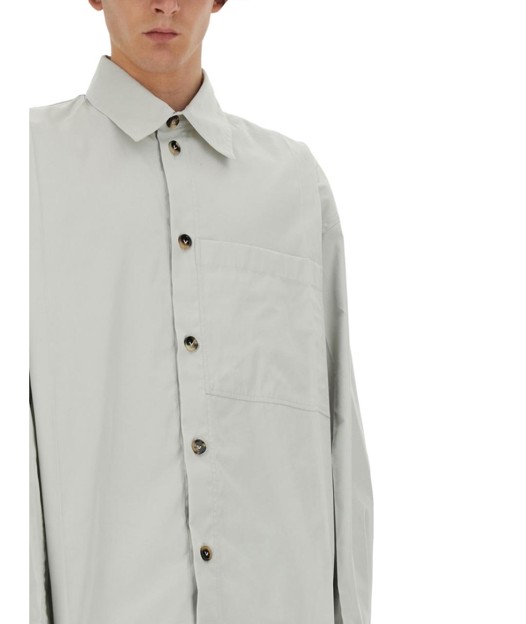 BOTTEGA VENETA Бежевая хлопковая кэжуал рубашка, фото 5