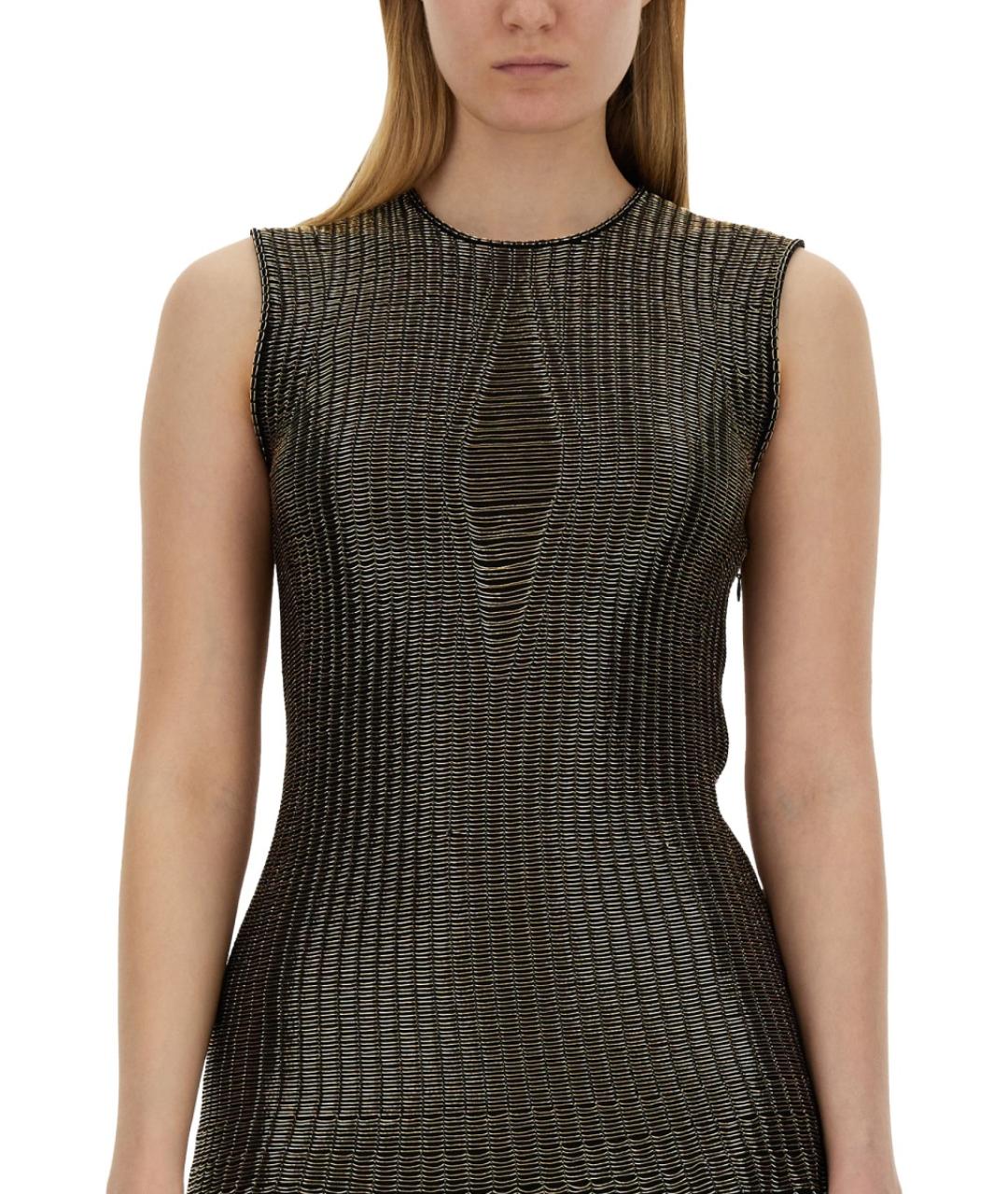 ALEXANDER MCQUEEN Черное вискозное повседневное платье, фото 5