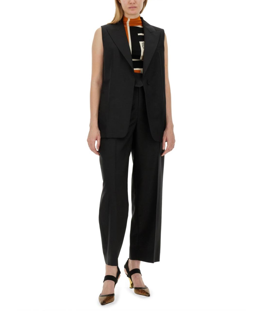 FENDI Черные прямые брюки, фото 3