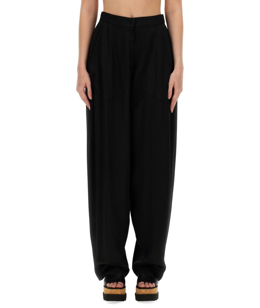 STELLA MCCARTNEY Черные ацетатные прямые брюки, фото 5