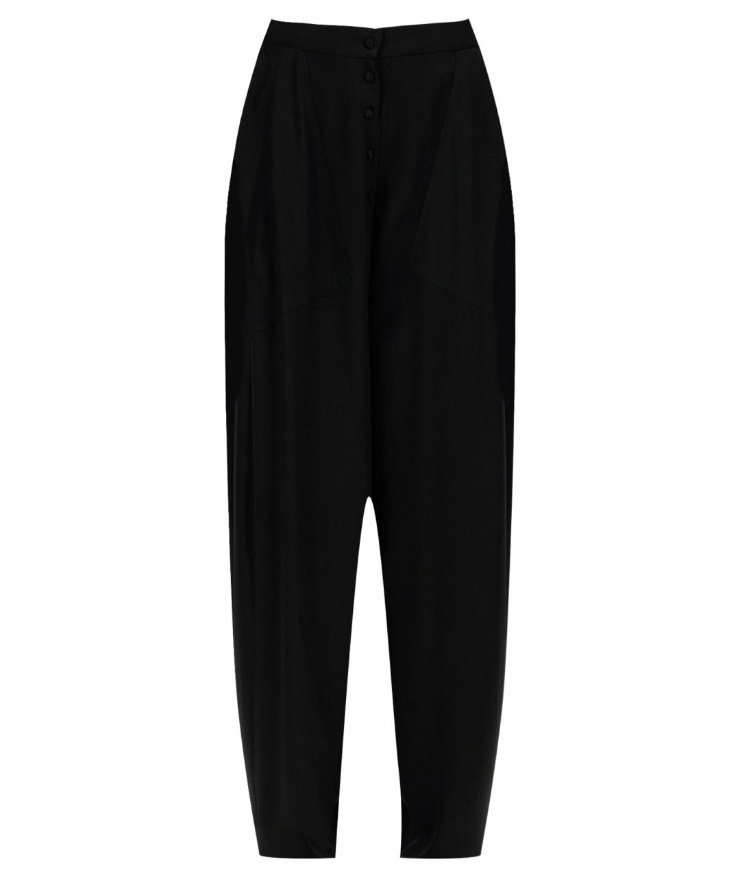 STELLA MCCARTNEY Черные ацетатные прямые брюки, фото 1