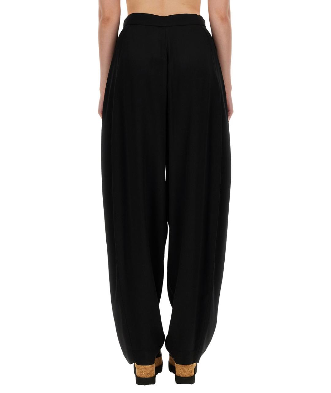 STELLA MCCARTNEY Черные ацетатные прямые брюки, фото 3