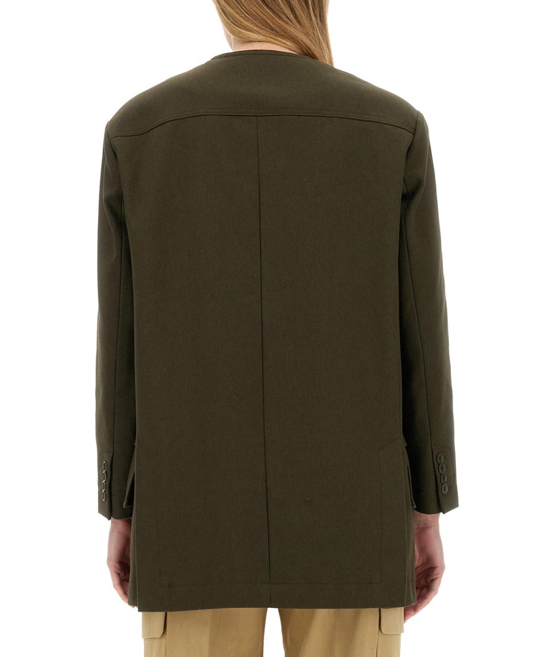 MAX MARA Хаки хлопковая куртка, фото 3