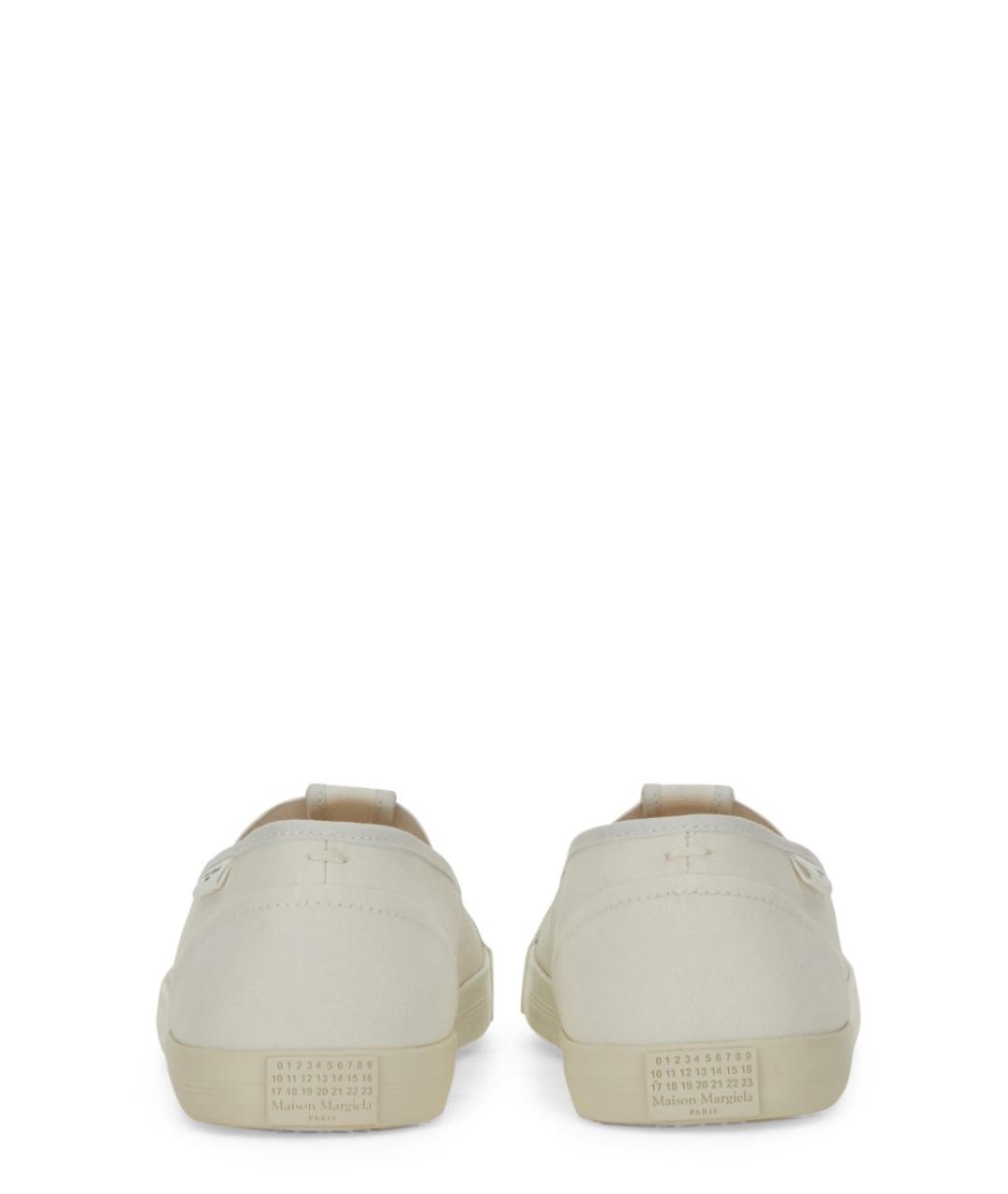 MAISON MARGIELA Белые синтетические низкие ботинки, фото 3