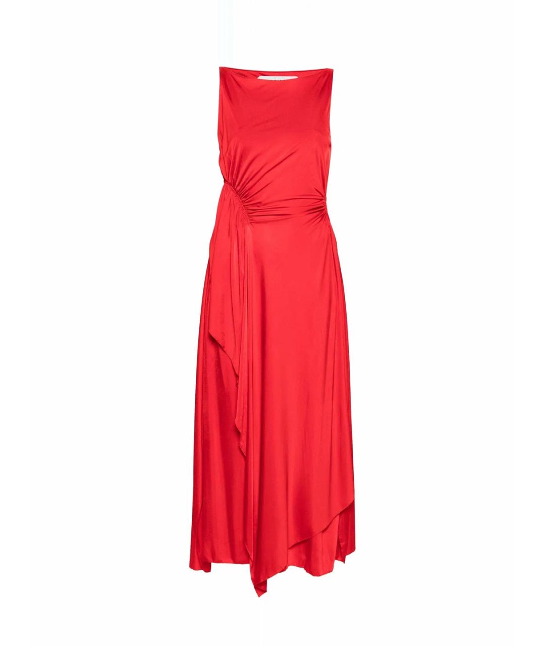 LANVIN Красное вискозное повседневное платье, фото 1