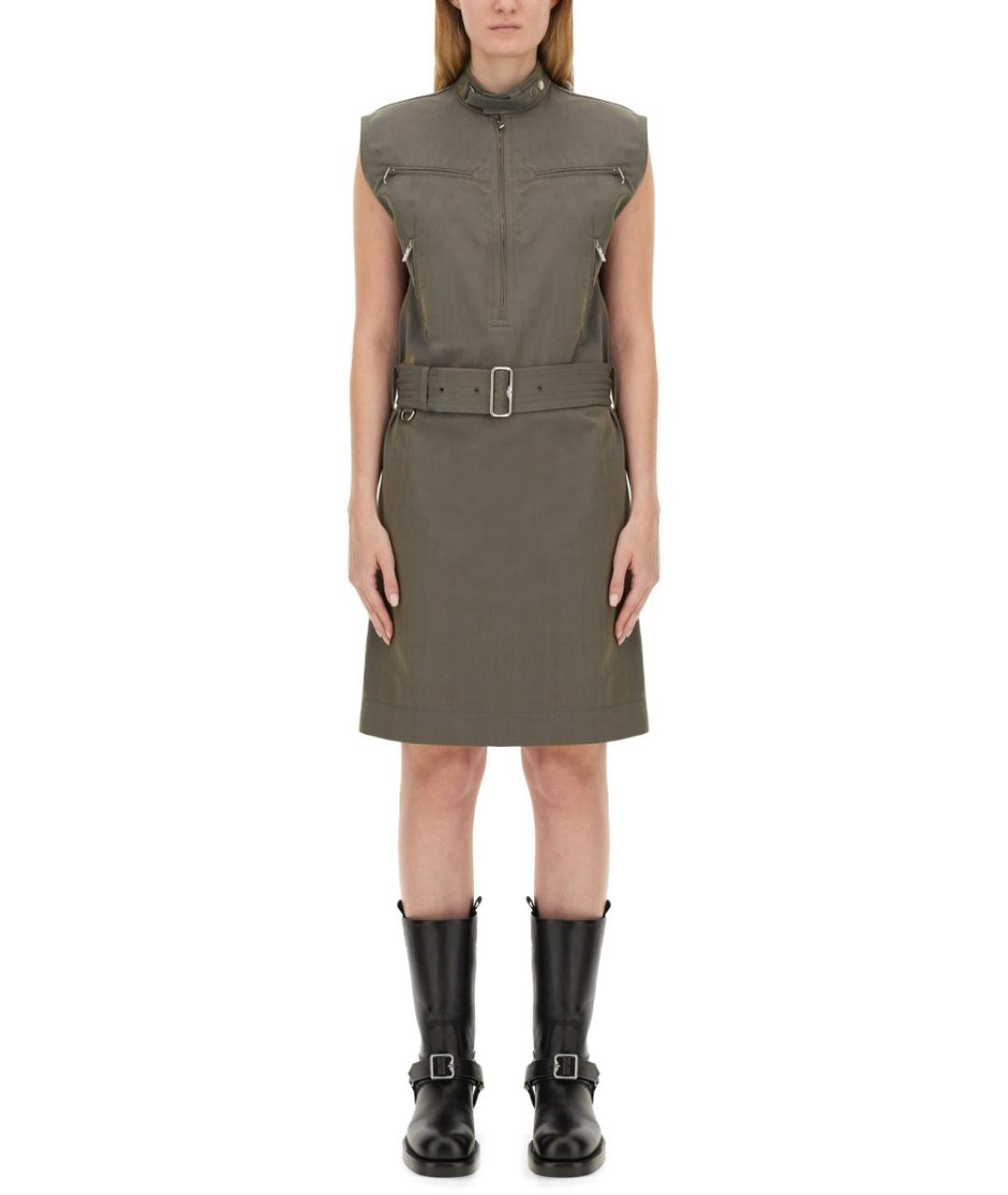 BURBERRY Антрацитовое хлопковое повседневное платье, фото 5