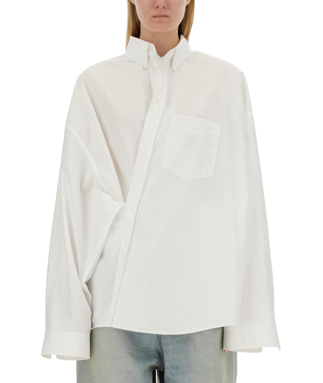 BALENCIAGA Белая хлопковая рубашка, фото 2
