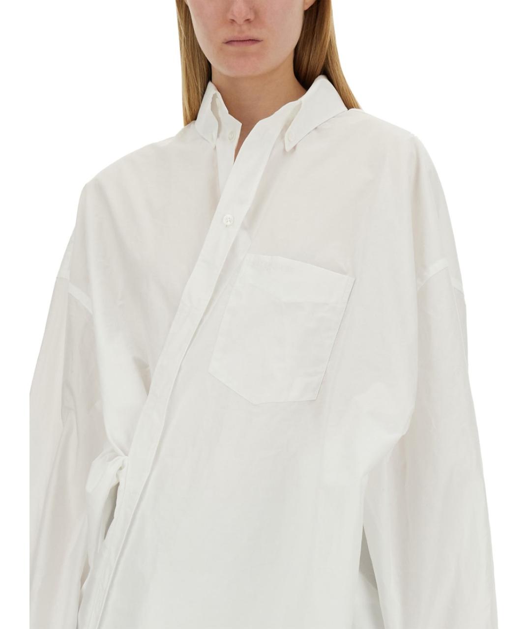 BALENCIAGA Белая хлопковая рубашка, фото 5