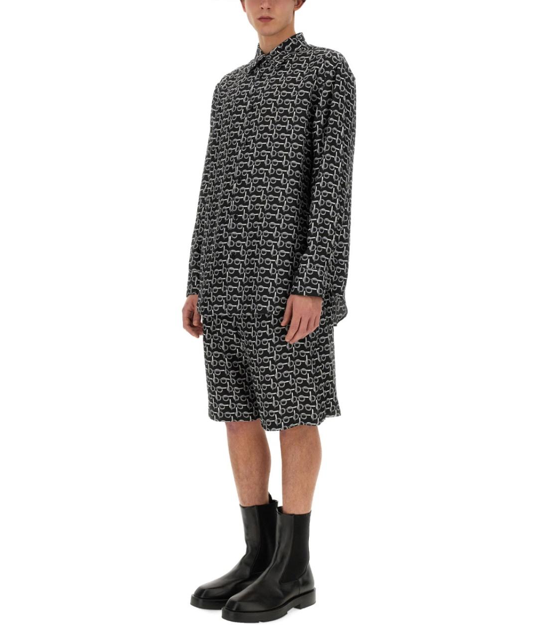 BURBERRY Черная шелковая кэжуал рубашка, фото 3