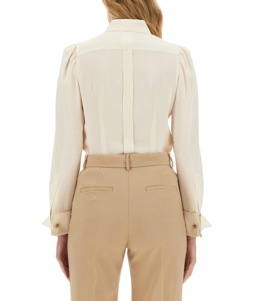 MAX MARA Бежевая шелковая рубашка, фото 3