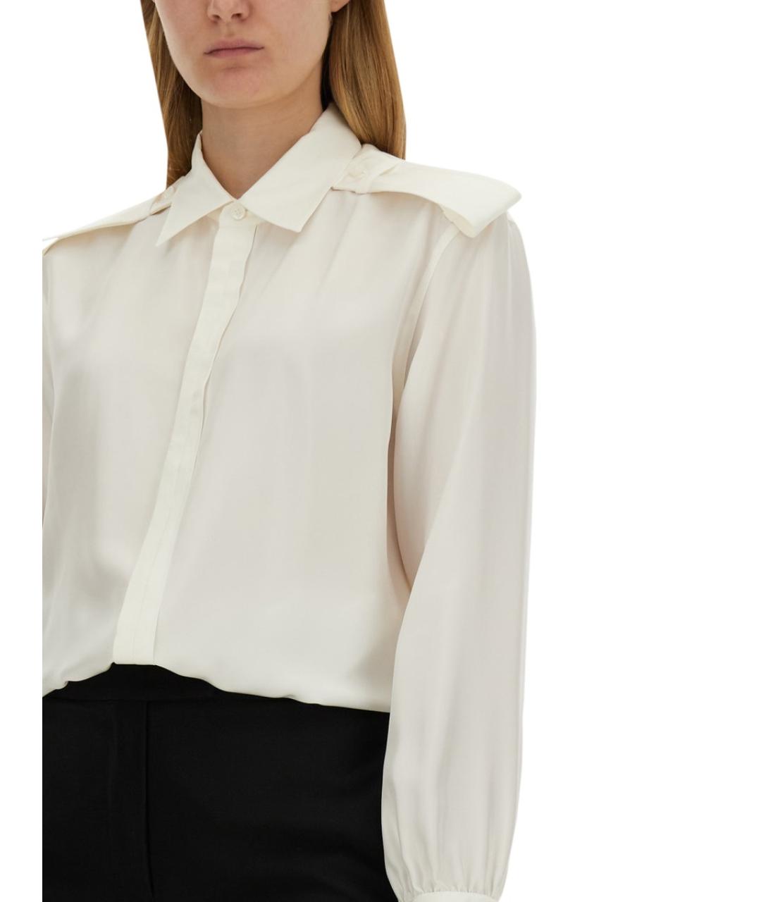 BURBERRY Белая шелковая рубашка, фото 4