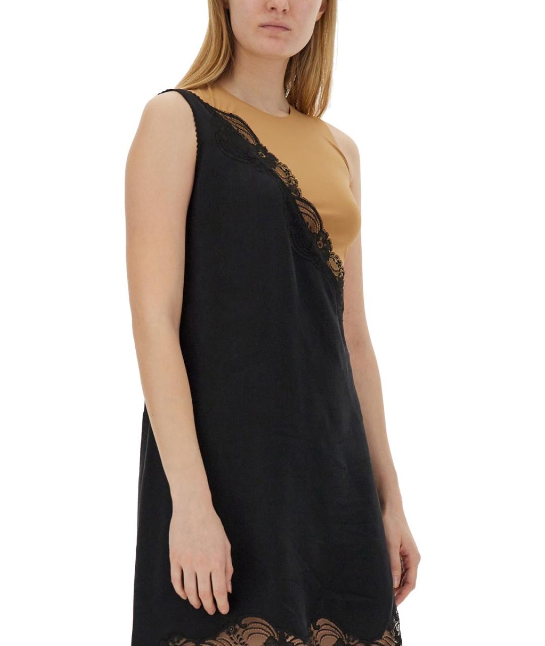 MM6 MAISON MARGIELA Черное вискозное повседневное платье, фото 4