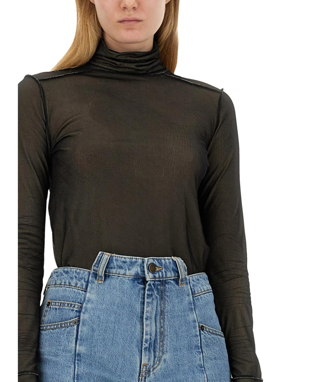 MAISON MARGIELA Черная вискозная блузы, фото 5