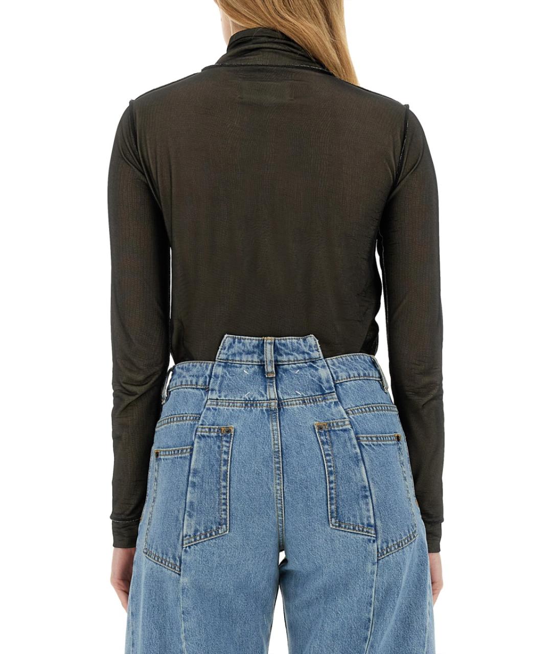 MAISON MARGIELA Черная вискозная блузы, фото 4