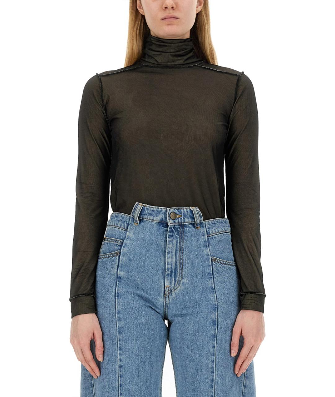 MAISON MARGIELA Черная вискозная блузы, фото 2