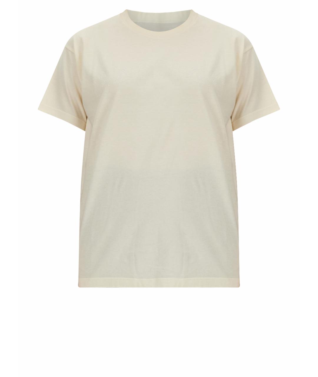 MAISON MARGIELA Бежевая хлопковая футболка, фото 1