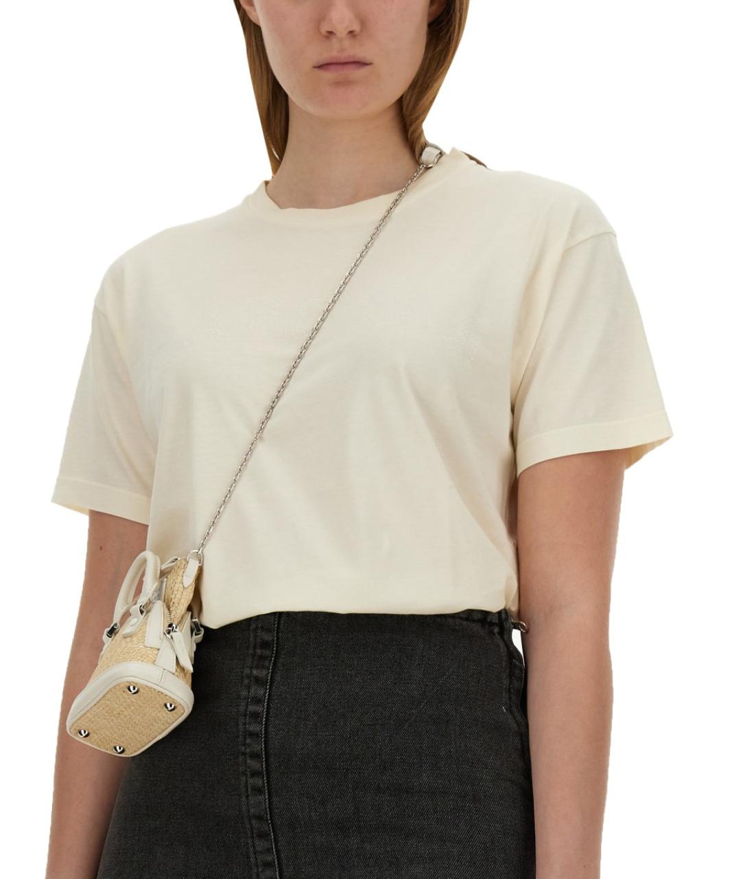 MAISON MARGIELA Бежевая хлопковая футболка, фото 4