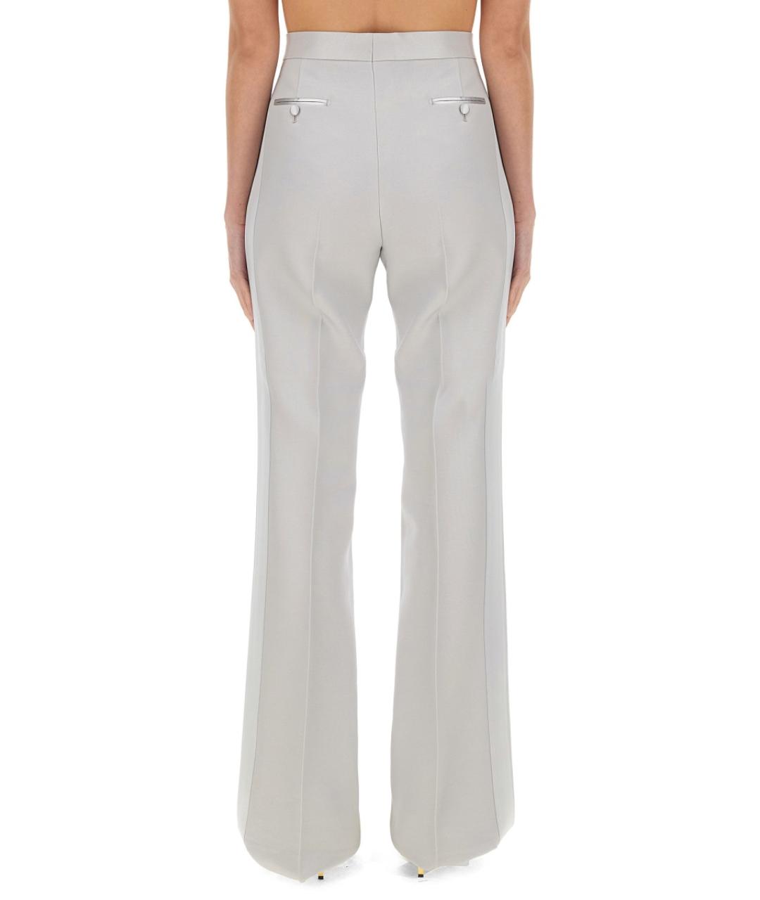 TOM FORD Серые вискозные прямые брюки, фото 3