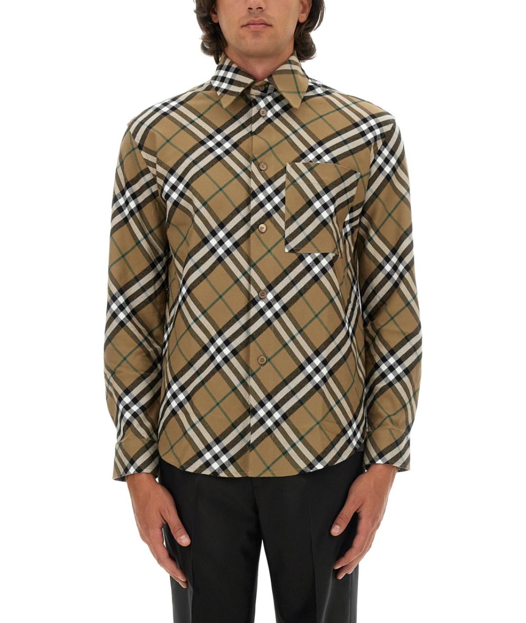 BURBERRY Мульти хлопковая кэжуал рубашка, фото 2
