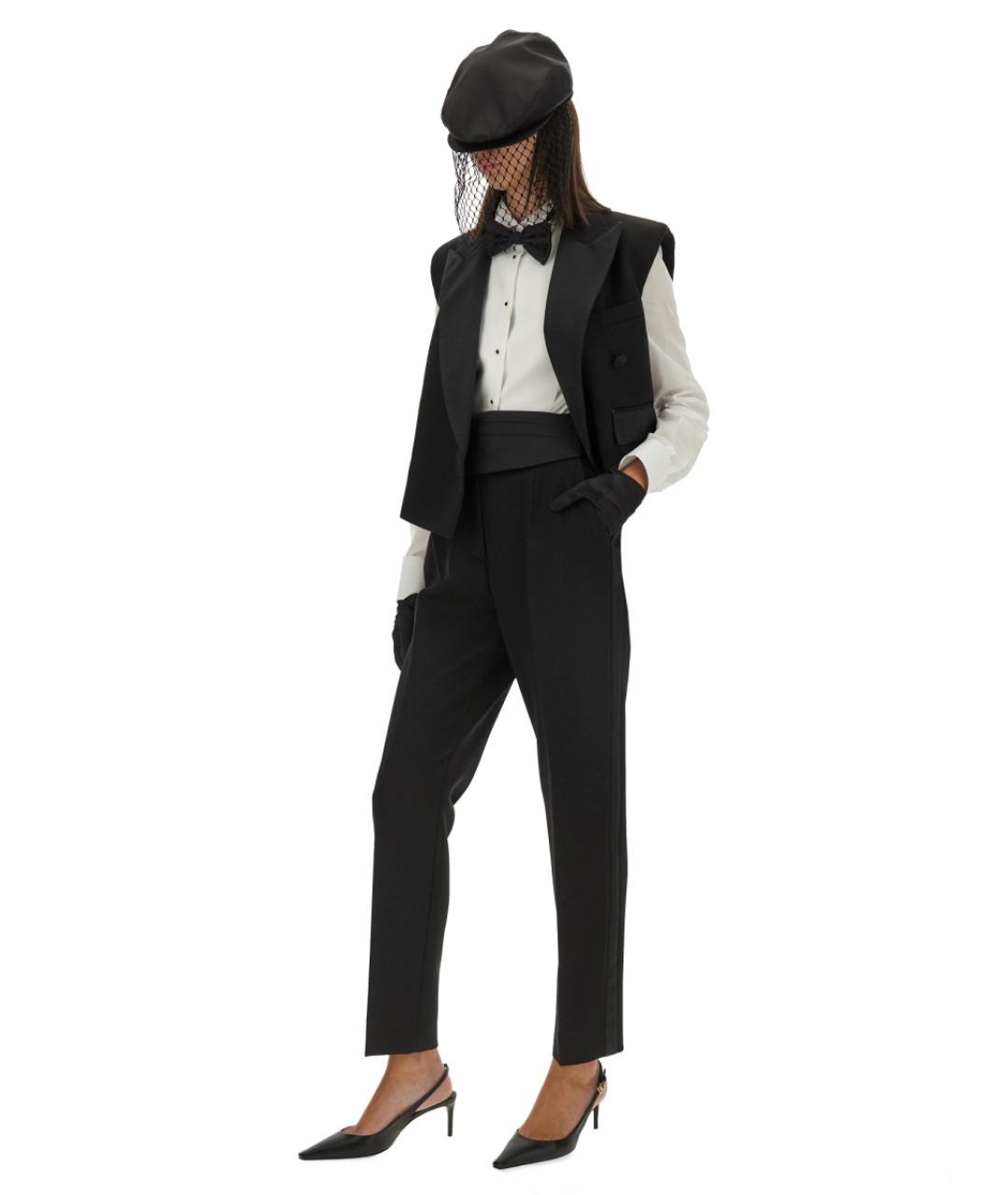 DOLCE&GABBANA Черные прямые брюки, фото 3