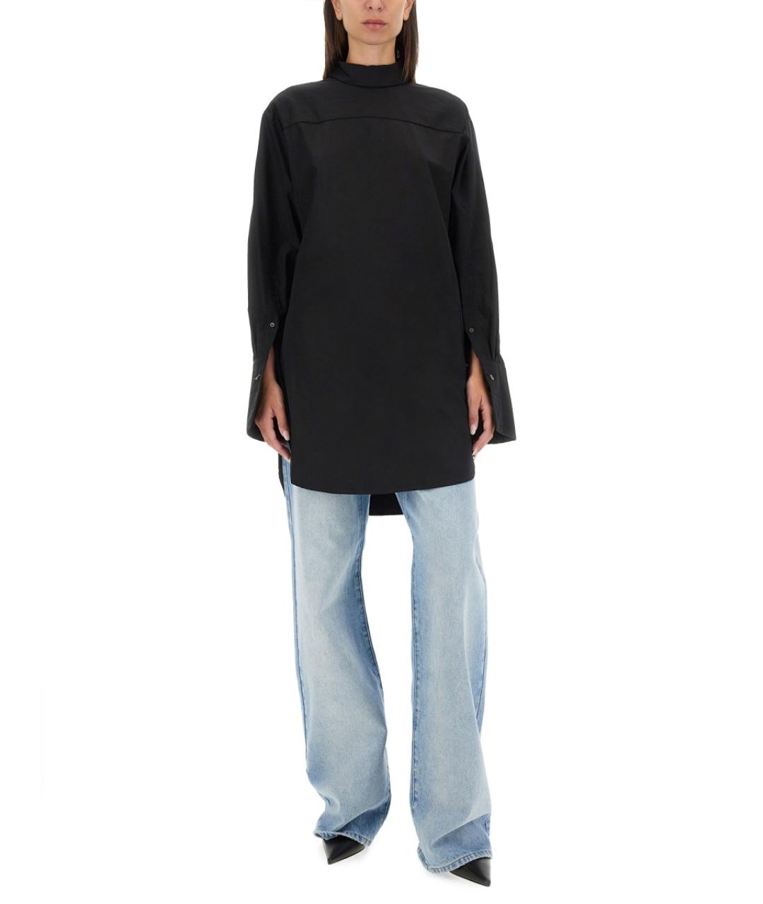 DRIES VAN NOTEN Черная хлопковая рубашка, фото 3