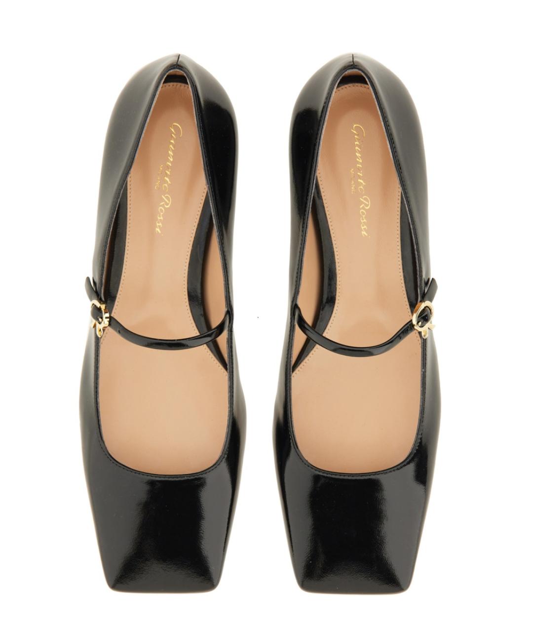 GIANVITO ROSSI Черные балетки из лакированной кожи, фото 6