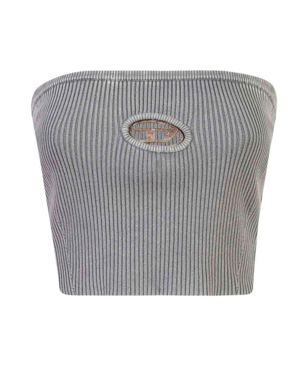 DIESEL Серая хлопковая блузы, фото 1