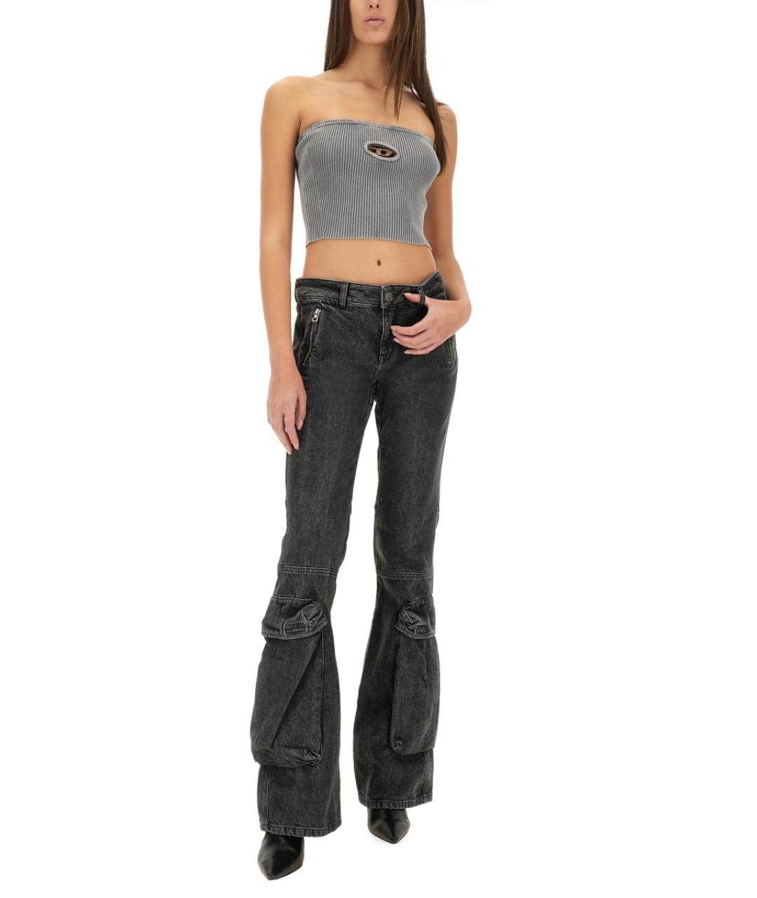 DIESEL Серая хлопковая блузы, фото 3