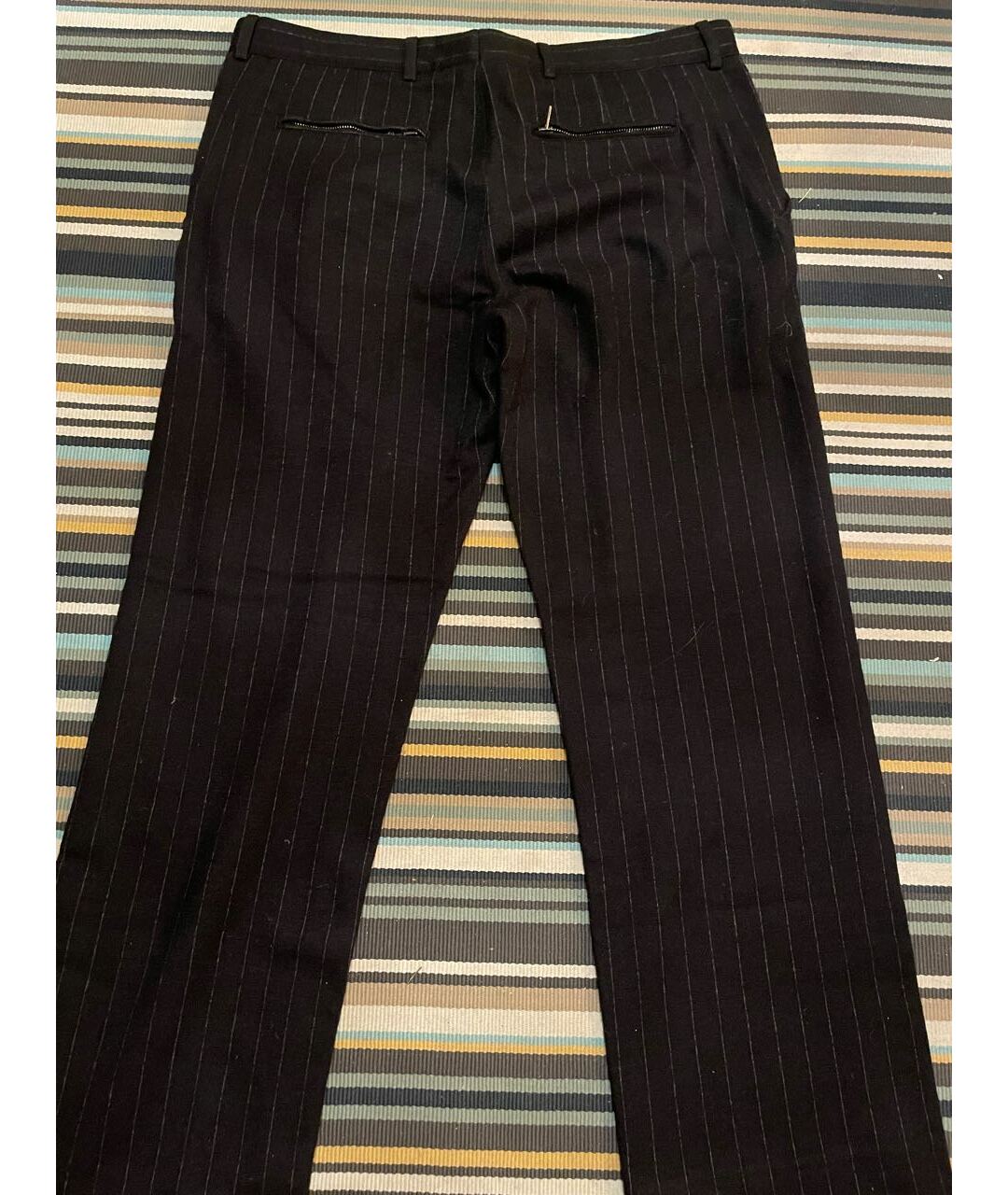 GIORGIO ARMANI Черные шерстяные классические брюки, фото 2