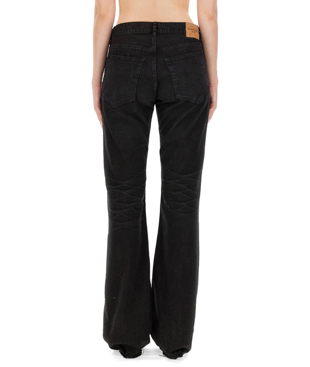 BALENCIAGA Черные хлопковые прямые джинсы, фото 4