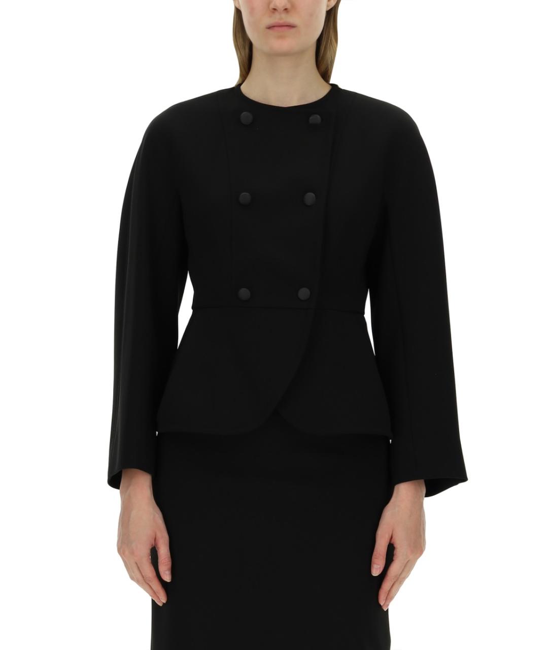 MAX MARA Черный полиэстеровый жакет/пиджак, фото 5