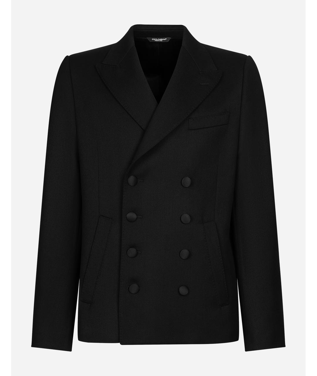 DOLCE&GABBANA Черный шерстяной пиджак, фото 6