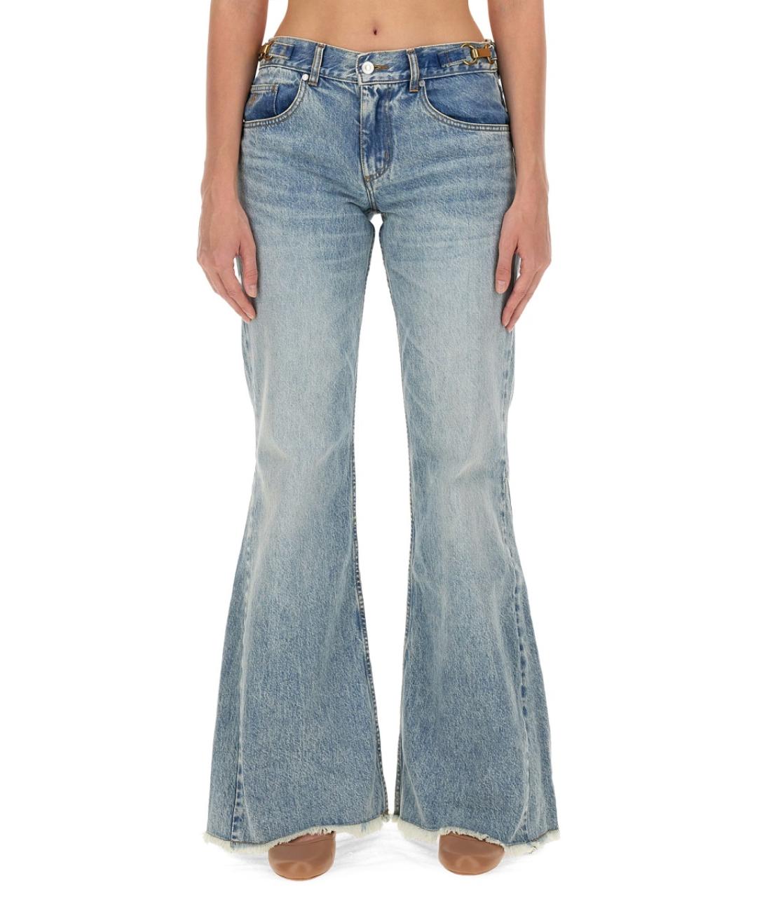 STELLA MCCARTNEY Синие хлопковые прямые джинсы, фото 2