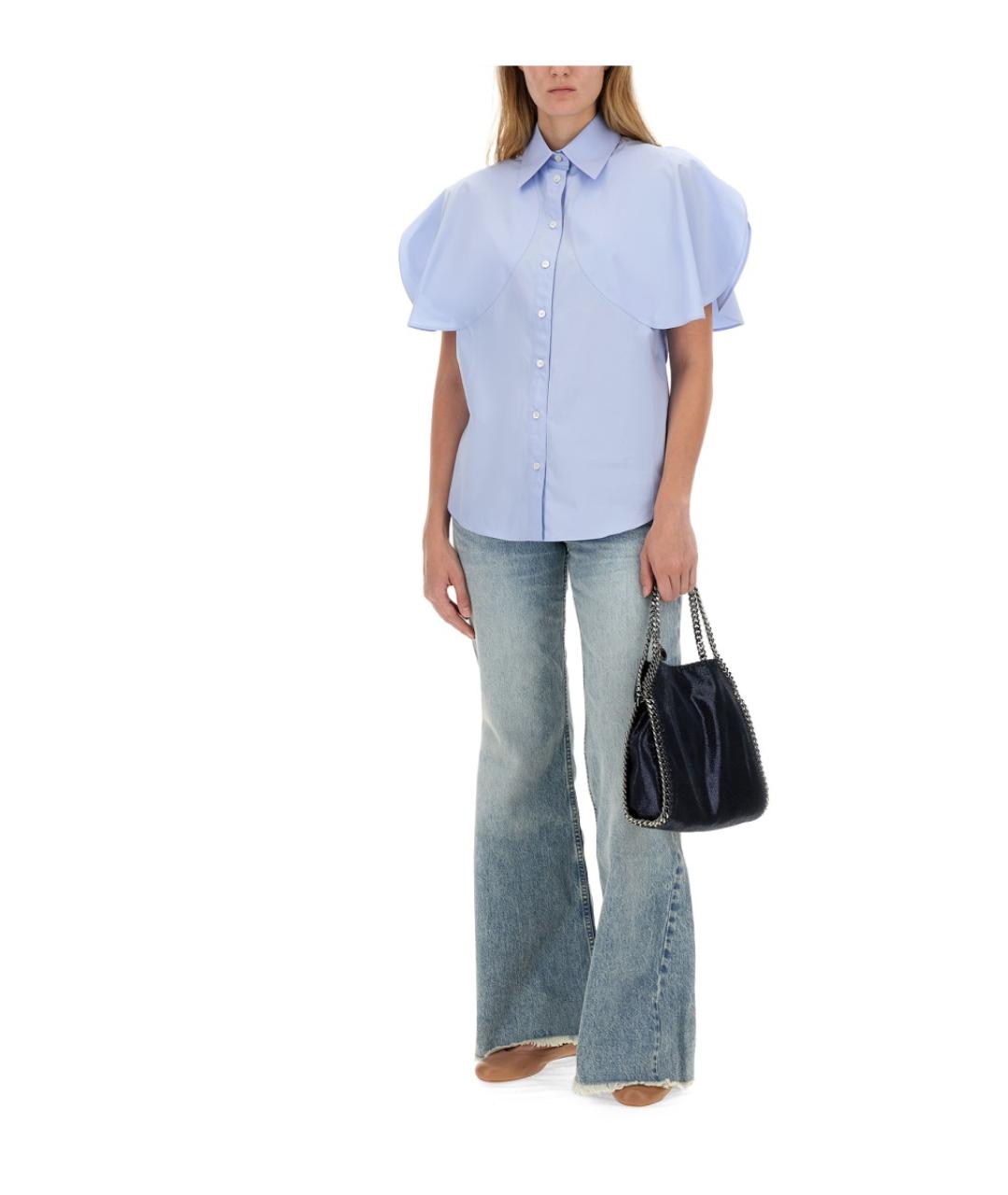 STELLA MCCARTNEY Синие хлопковые прямые джинсы, фото 5