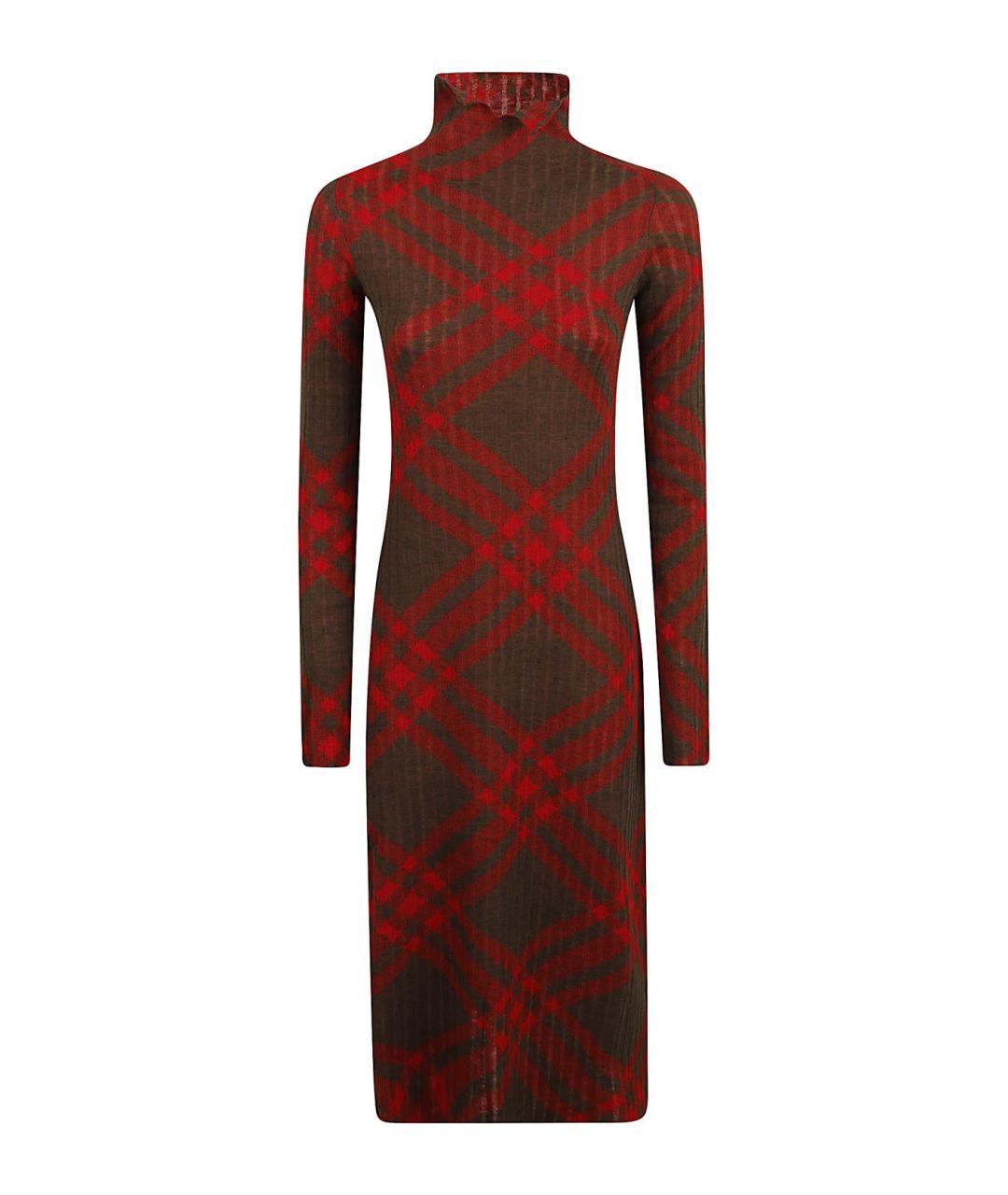 BURBERRY Красное полиамидовое повседневное платье, фото 1