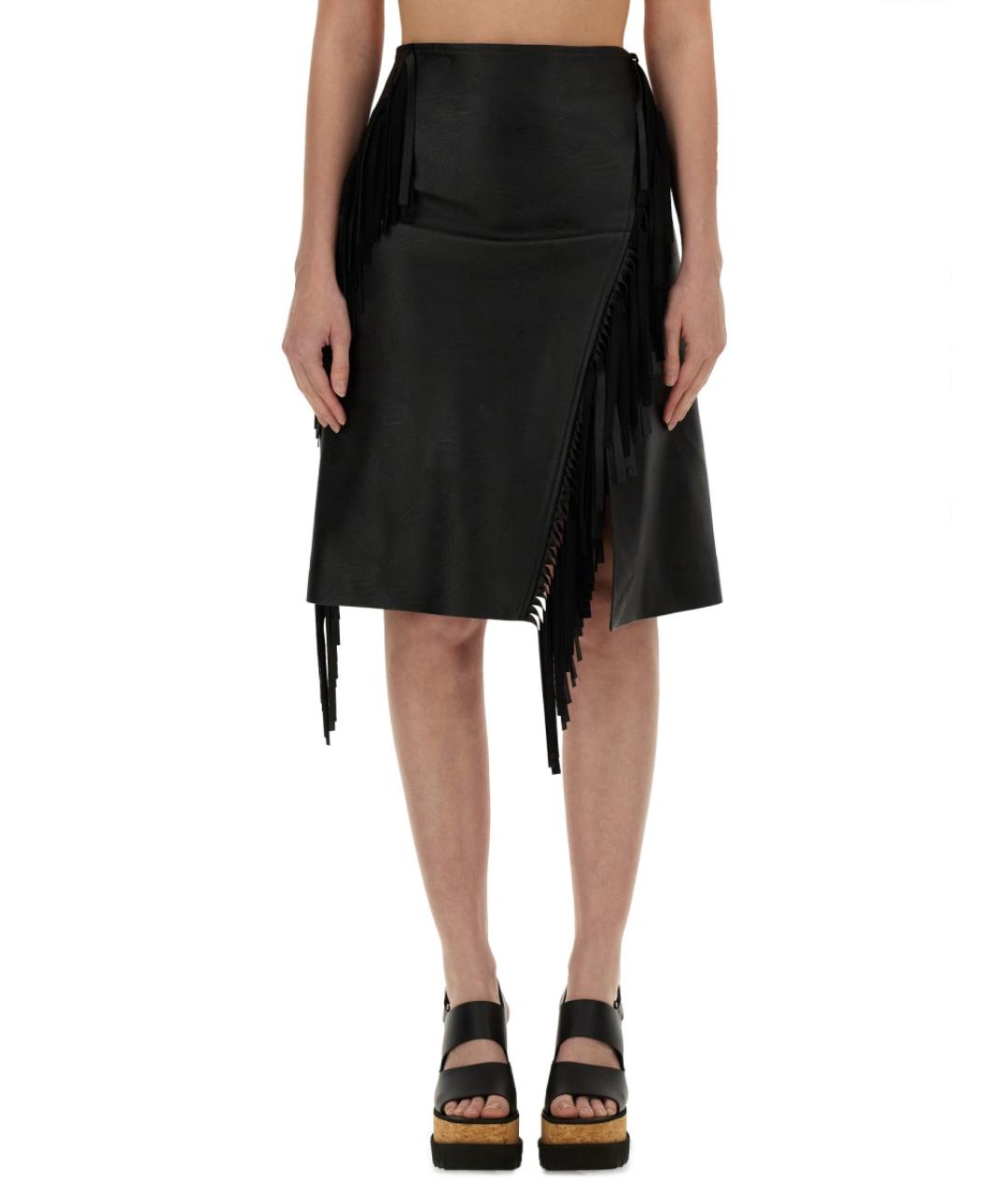STELLA MCCARTNEY Черная полиэстеровая юбка миди, фото 5