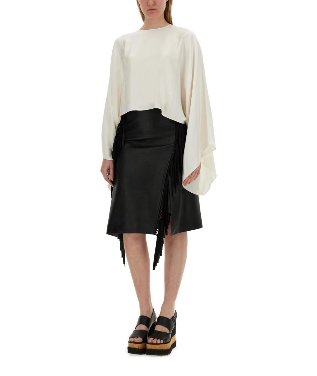 STELLA MCCARTNEY Черная полиэстеровая юбка миди, фото 2